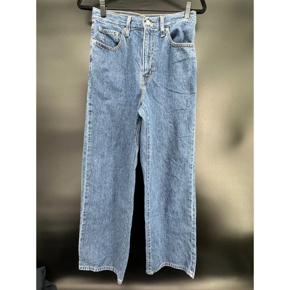 Levis Strauss Denim - Levi's High Waisted Straight Jeans 27 Waterless Denim Vintage Wash 90s Mom Fit